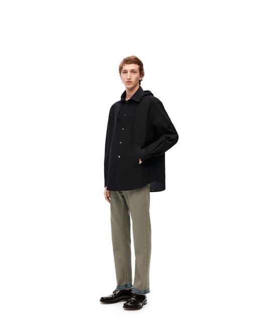 Loewe Blue Button-Up Drawstring Jacket for men