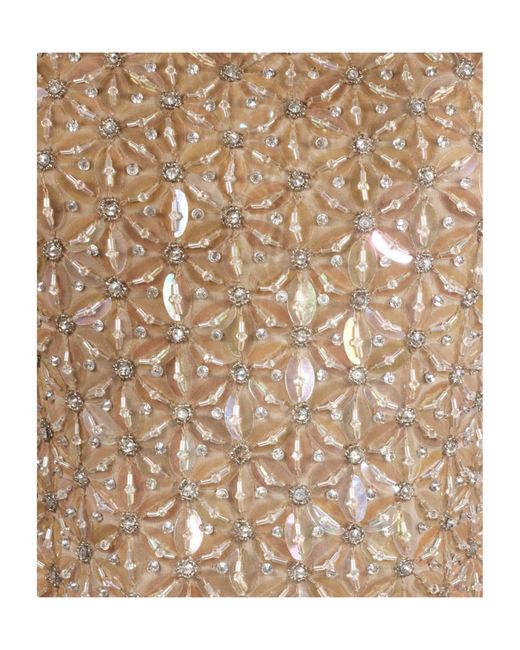 P.A.R.O.S.H. Natural Sequin Embroidered Top