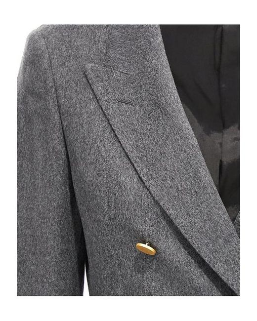 Tagliatore Gray Double-Breasted Tailored Blazer