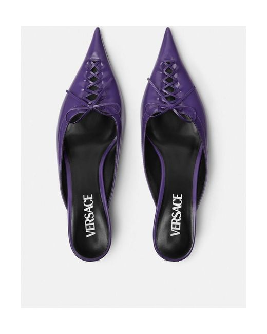 Versace Purple Pin-Point 50Mm Mules