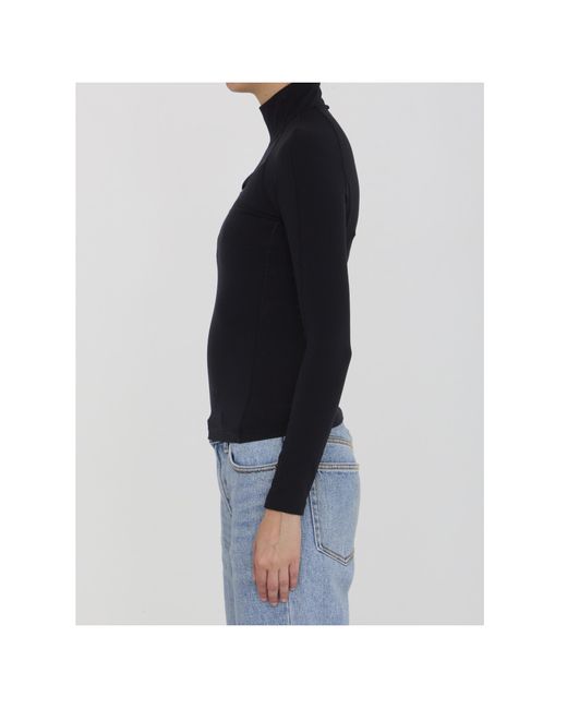 Balenciaga Blue High-Neck Activewear Top