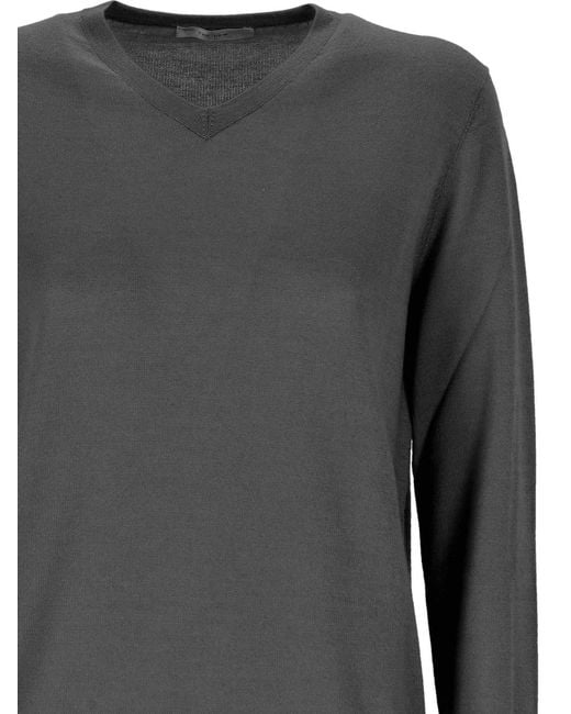 The Row Gray Ondre V-Neck Knitted Jumper