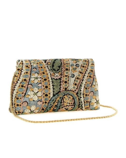 Dries Van Noten Metallic Patterned Clutch Bag