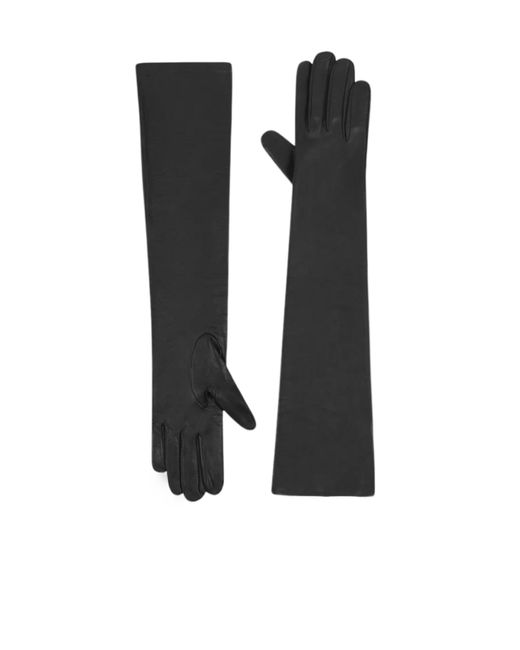 Dries Van Noten Black Long Barrel Gloves