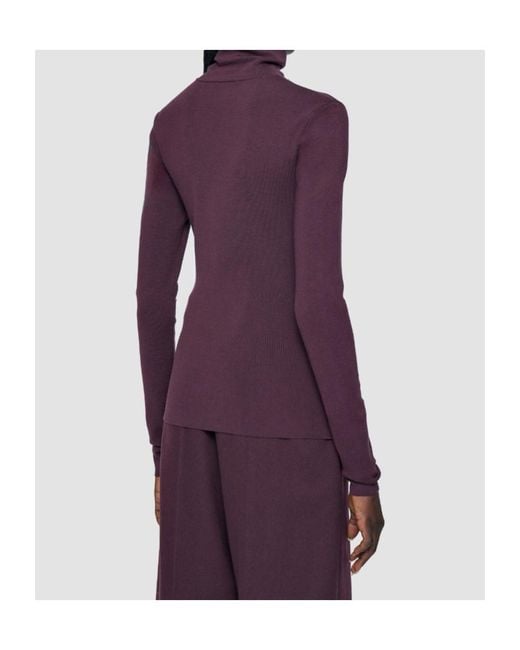 Joseph Purple Turtleneck Long-Sleeve Sweater