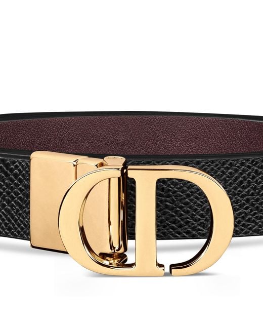 Dior White 30 Montaigne Reversible Belt