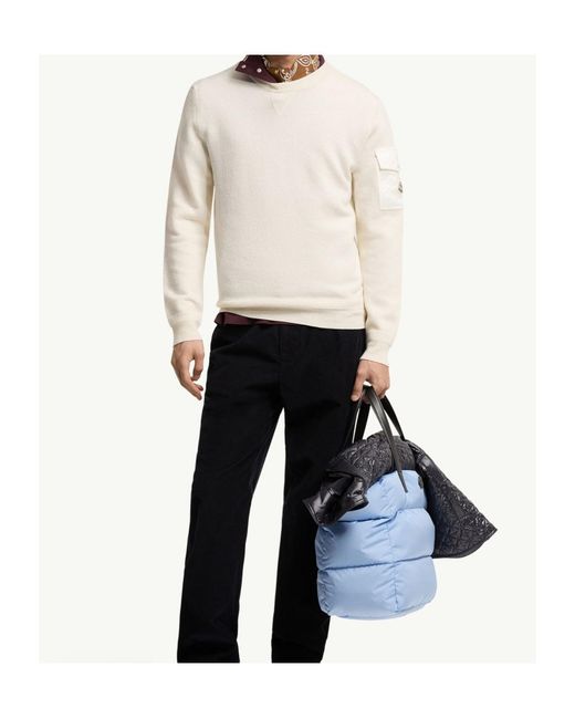 Moncler White Wool Sweater for men