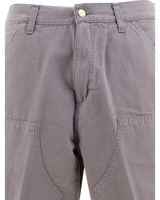 Carhartt Gray Double Knee Relaxed Fit Shorts for men