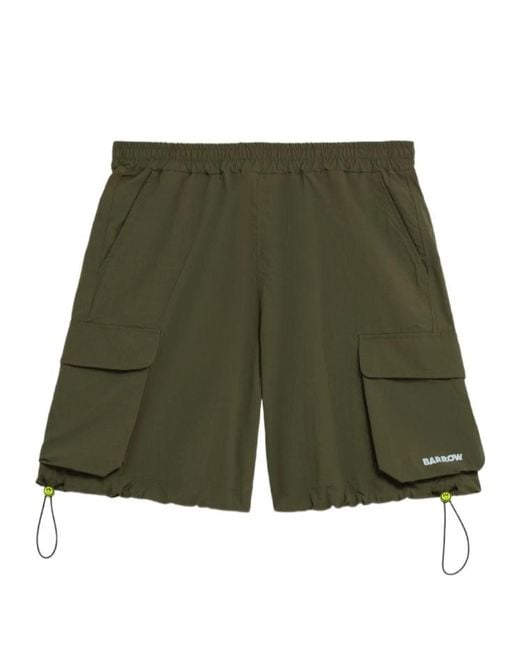 Barrow Green Cargo Gabardine Shorts for men