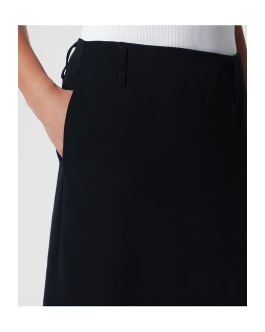 Dries Van Noten Blue Midi Skirt With Check Insert