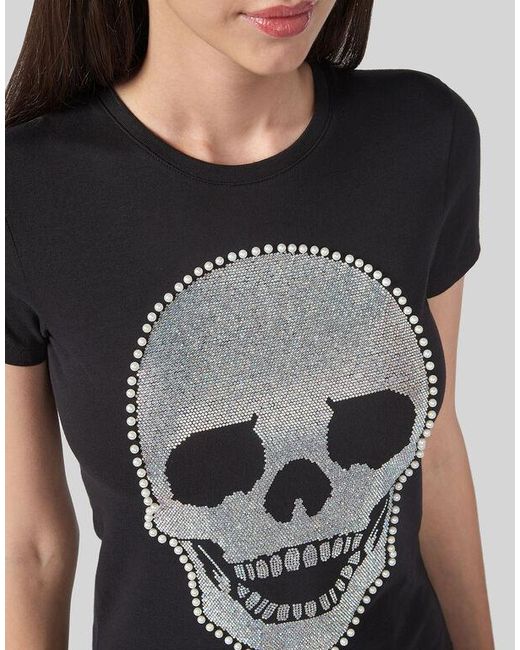 Philipp Plein Black Ss Skull T-Shirt