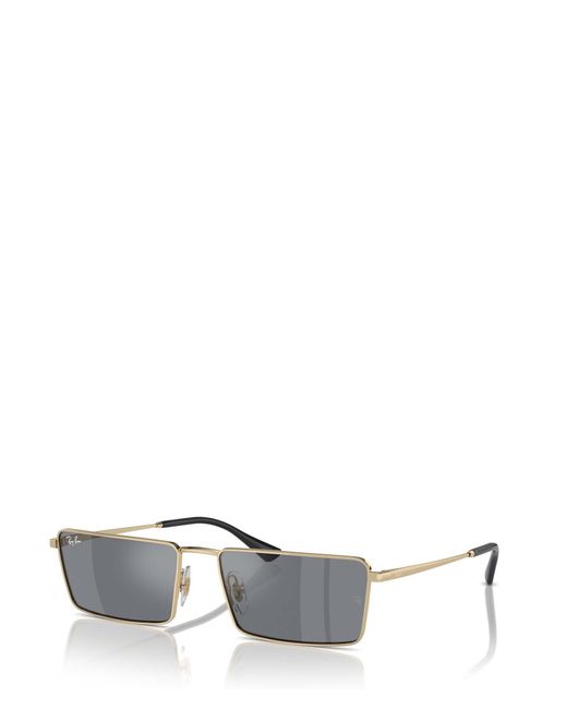 Ray-Ban White Emy Rectangular Sunglasses for men