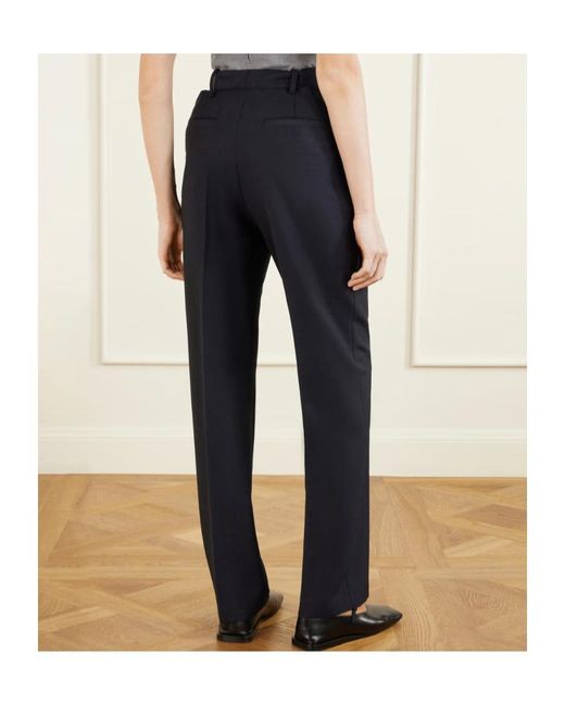 Jil Sander Blue Split-Waist Tailored Pants