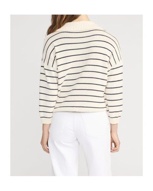FRAME Natural The Striped Easy Pullover