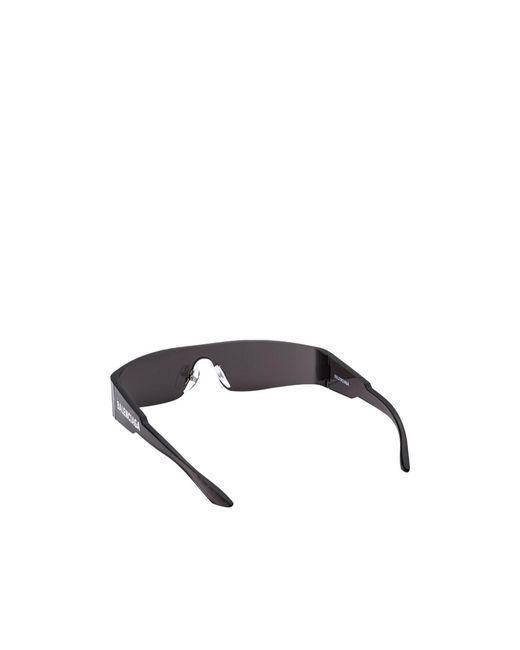 Balenciaga White Eyewear Shield Frame Sunglasses for men