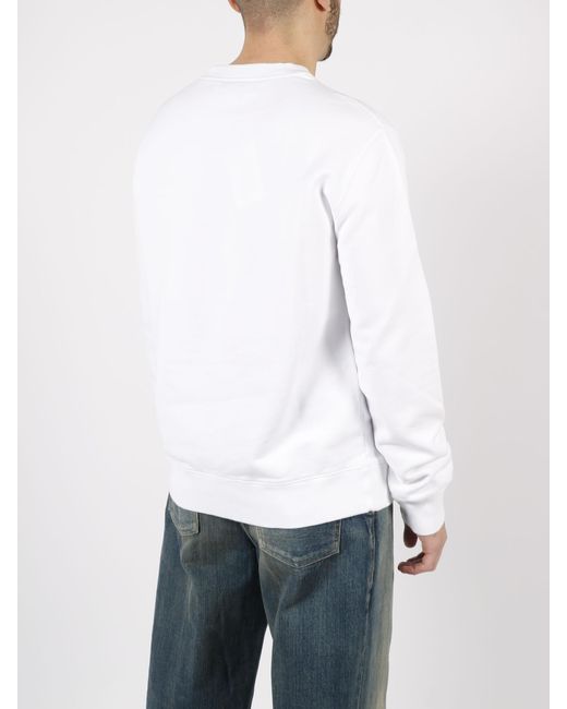 Lanvin White Logo Round Neck Sweater for men