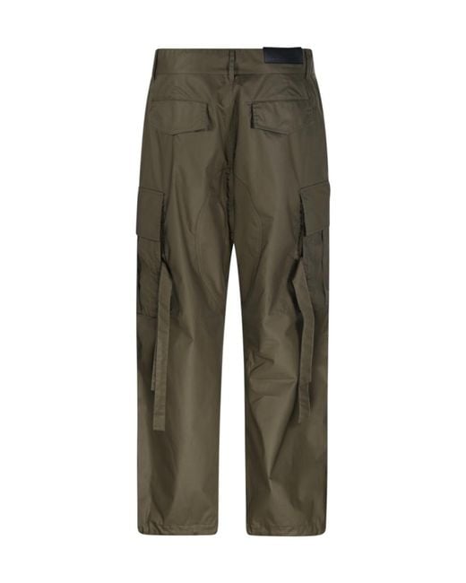 DARKPARK Green Saint Logo Patch Cargo Pants for men