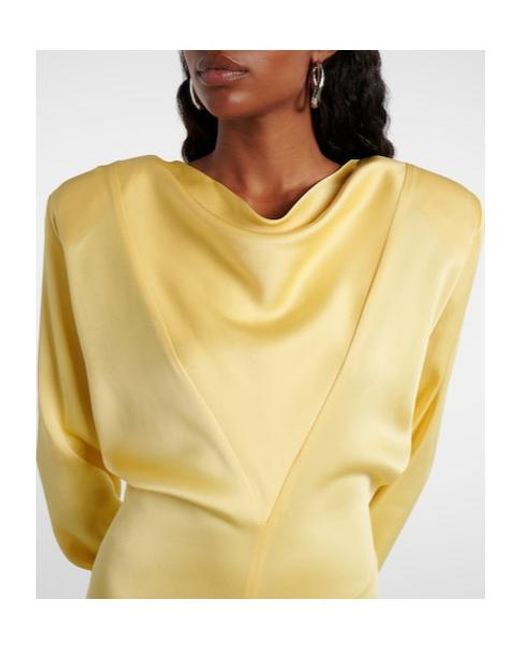 Stella McCartney Yellow Satin Gown