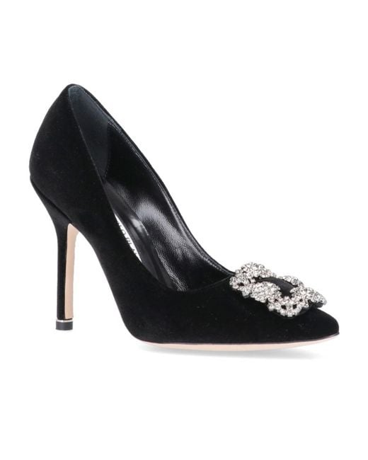 Manolo Blahnik Black Logo High Heels