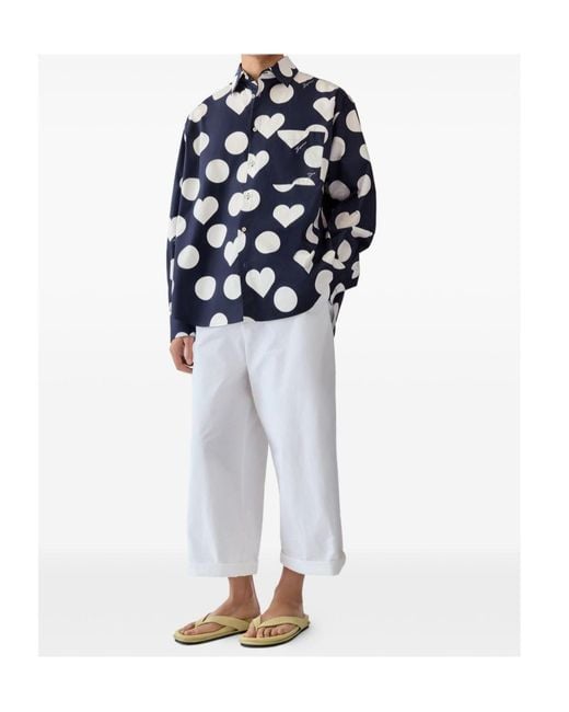 Jacquemus Blue The Camargue Polka-Dot Shirt for men