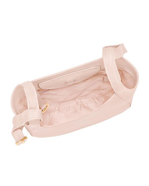 Longchamp Pink Le Foulonné S Grained-Leather Shoulder Bag