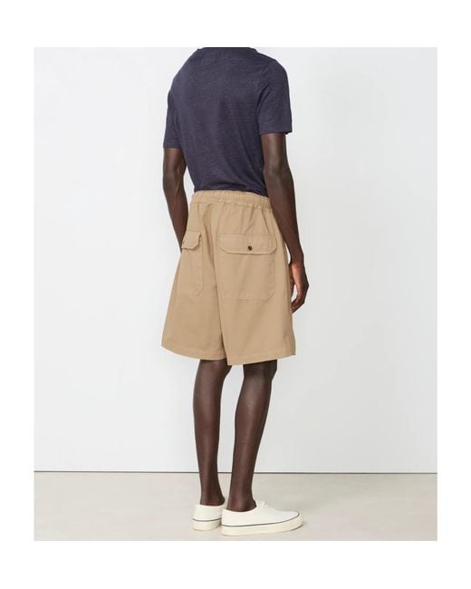 Officine Generale Natural Cargo Shorts for men
