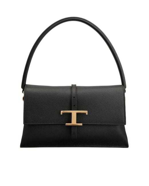 Tod's Gray T Timeless Flap Shoulder Bag