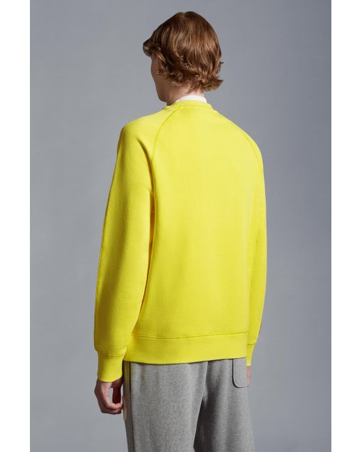 Moncler Yellow Logo Sweatshirt for men