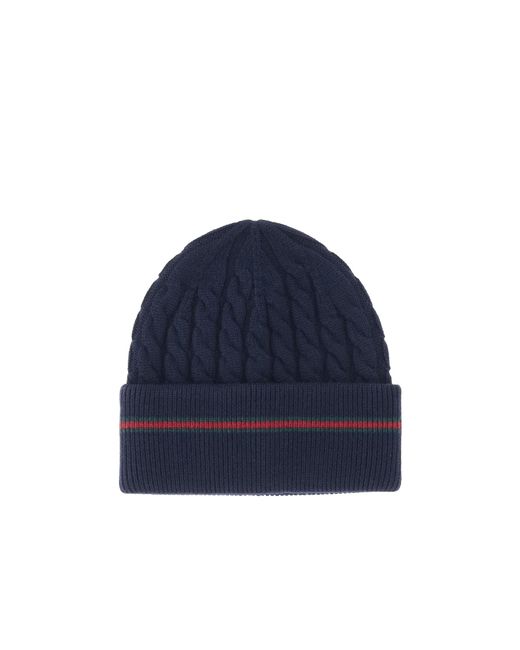 Gucci Blue Children's Wool Hat With Web