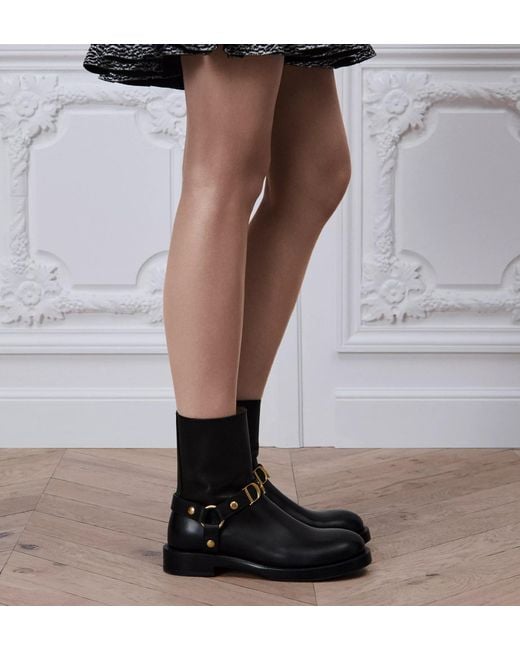 Dior Black Bolt Ankle Boot