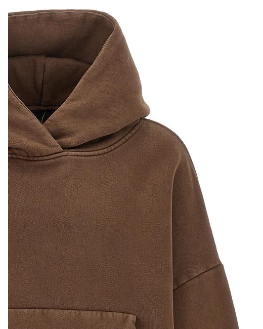 Entire studios Brown Cropped Hoodie for men