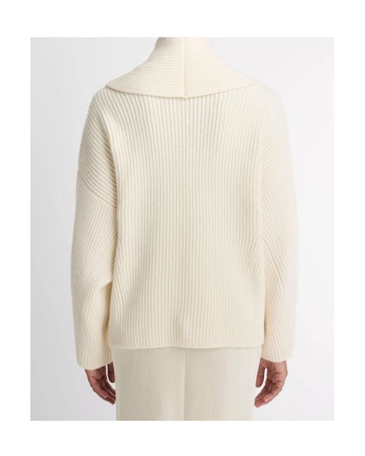 Vince Natural Wool-Blend Draped Sweater Coat