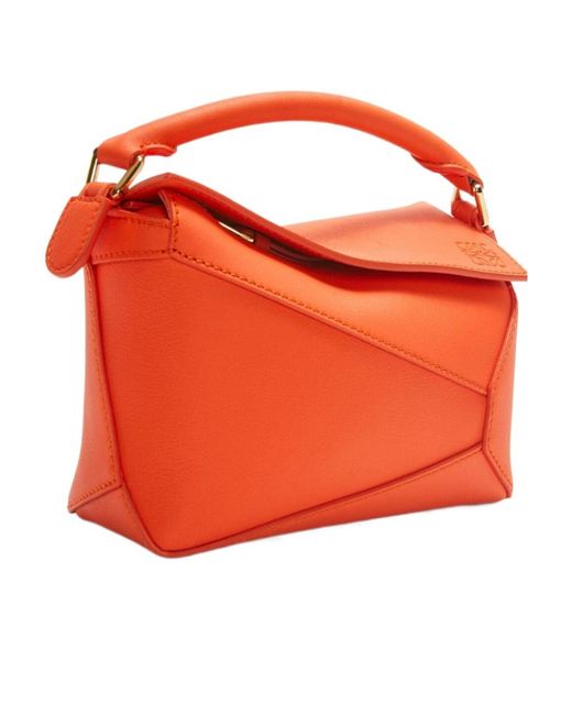 Loewe Orange Mini Puzzle Top Handle Bag