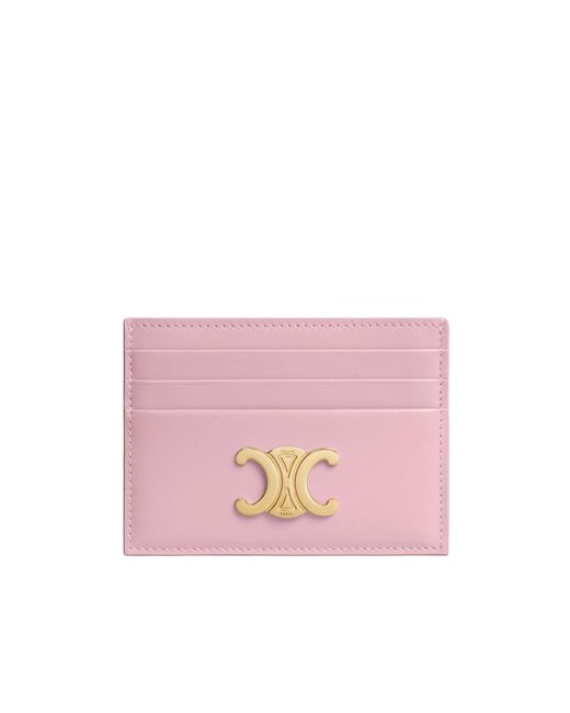 Céline Pink Card Holder Triomphe