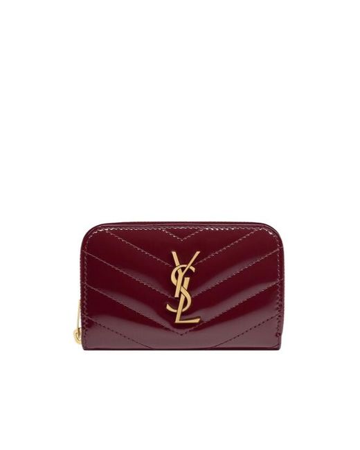 Saint Laurent Purple Cassandre Matelassé Wallet