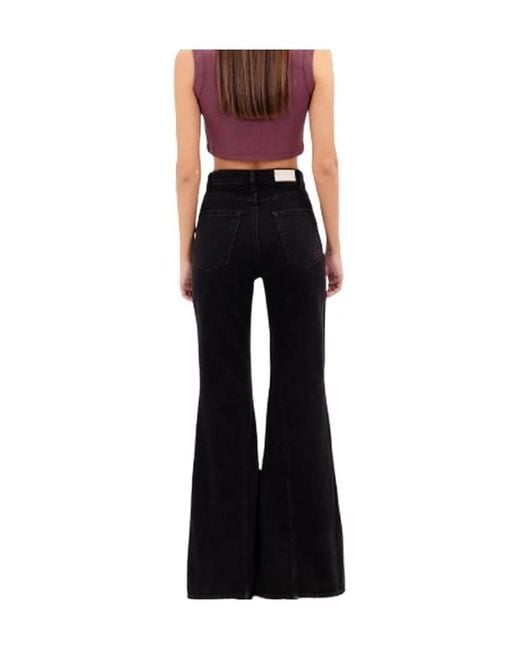 ICON DENIM Black Stella Flared Jeans