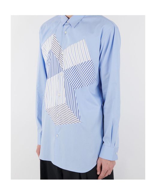 Comme des Garçons Blue Striped Shirt for men