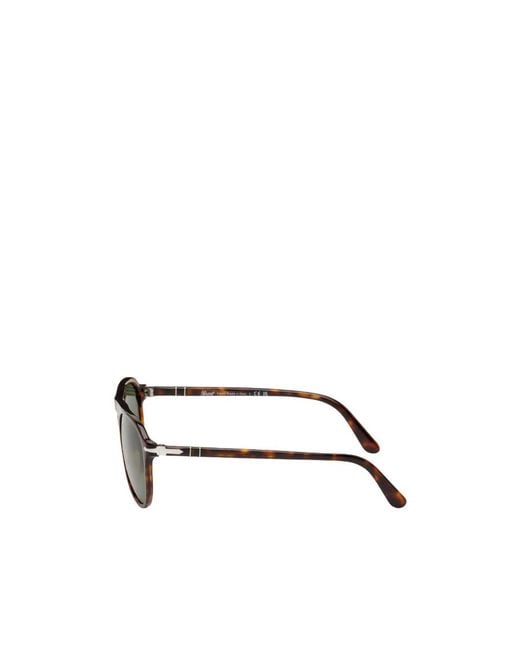 Persol Green Tortoishell-Effect Round-Frame Sunglasses for men