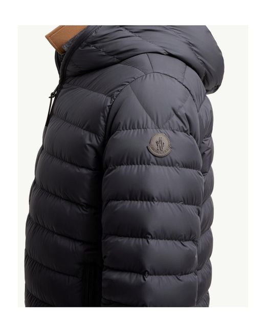 Moncler Gray Solienn Hooded Zip-Up Padded Jacket for men