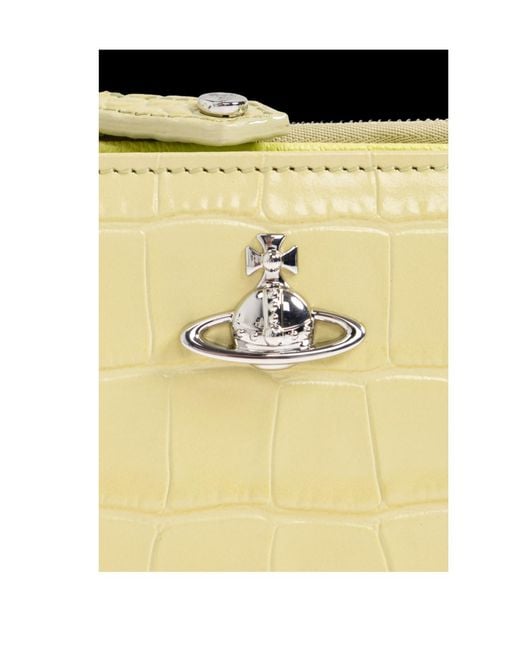Vivienne Westwood Metallic Embossed Zip Wallet