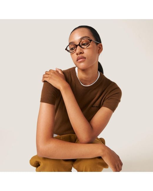 Miu Miu Brown Cashmere Sweater