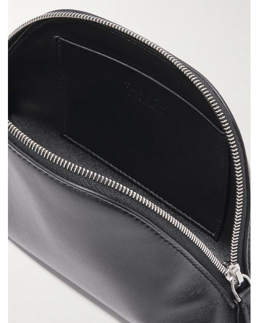 The Row Black Devon Mini Leather Clutch