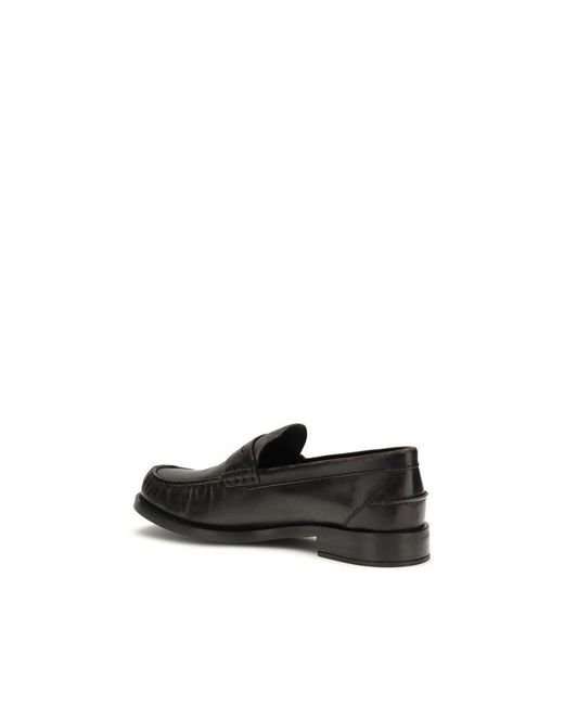 Prada Black Ruched Slip-On Loafers