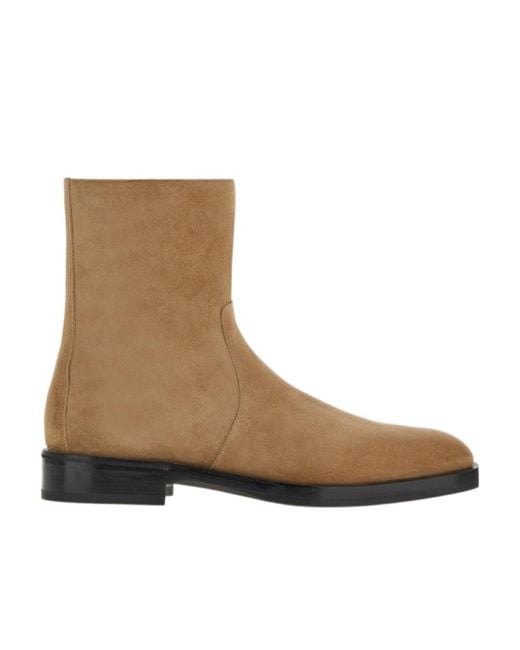 Ferragamo Brown Ferragamo Side-Zip Ankle Boots for men