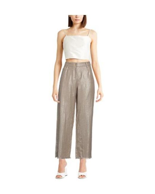 Max Mara Gray Minimal Straight Leg Pants