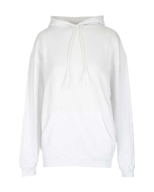 Balenciaga White Logo Hooded Sweater