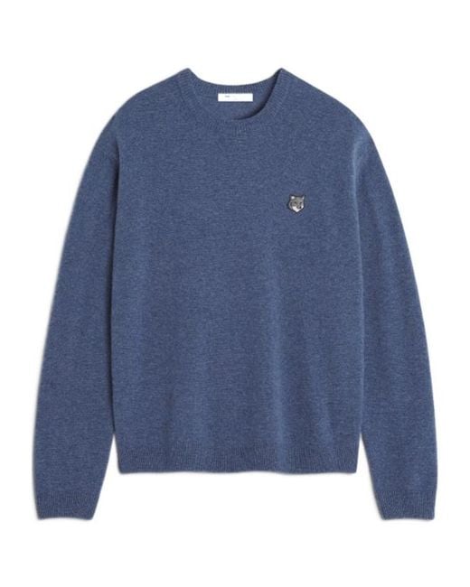 Maison Kitsuné Blue Maison Kitsuné Fox Head Comfort Jumper for men
