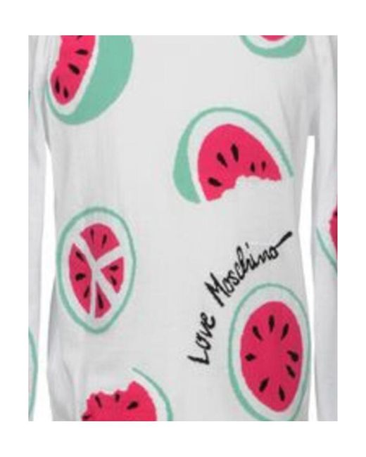 Moschino Pink Printed Pattern Sweater for men