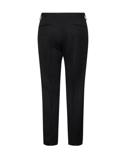 Prada Black Wool Pants for men
