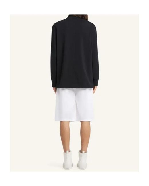 Courreges Blue Long-Sleeve Logo-Detail Polo Shirt for men